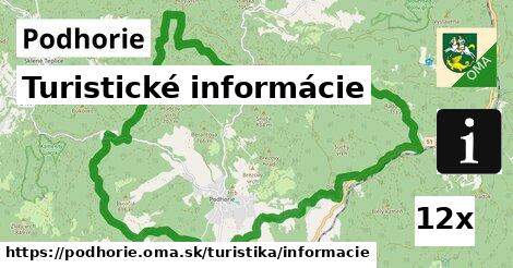 Turistické informácie, Podhorie