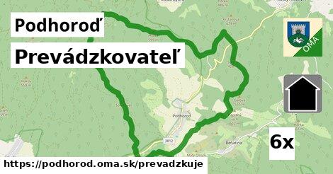 prevádzkovateľ v Podhoroď