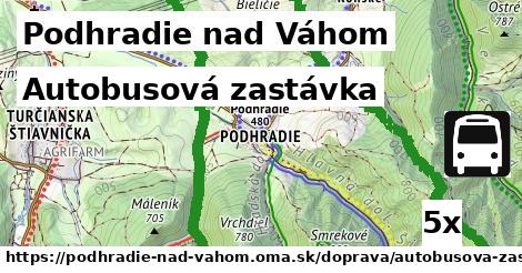 Autobusová zastávka, Podhradie nad Váhom