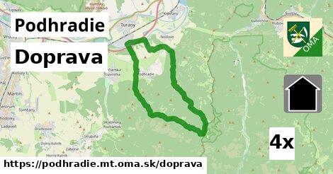 doprava v Podhradie, okres MT