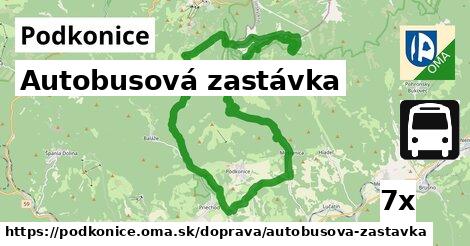 Autobusová zastávka, Podkonice