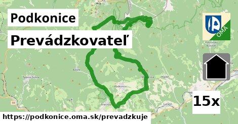 prevádzkovateľ v Podkonice