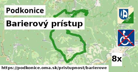 Barierový prístup, Podkonice