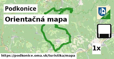 orientačná mapa v Podkonice