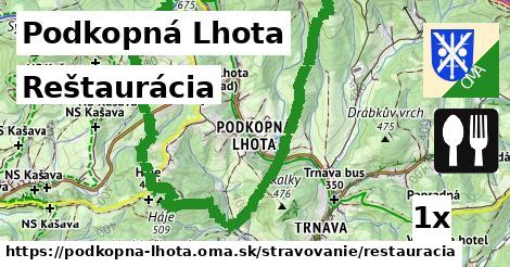 Reštaurácia, Podkopná Lhota