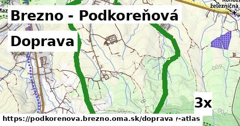 doprava v Brezno - Podkoreňová