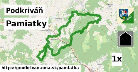 pamiatky v Podkriváň