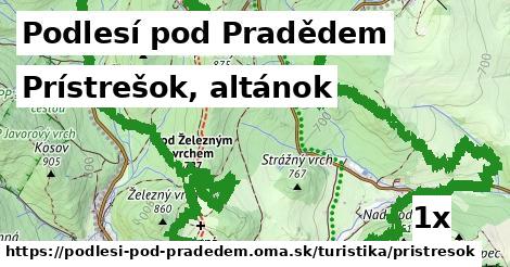 prístrešok, altánok v Podlesí pod Pradědem