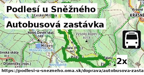 Autobusová zastávka, Podlesí u Sněžného