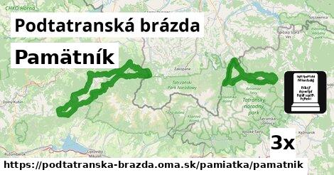 Pamätník, Podtatranská brázda