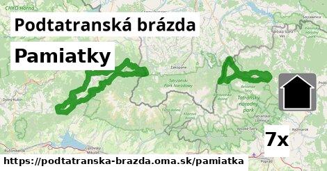 pamiatky v Podtatranská brázda