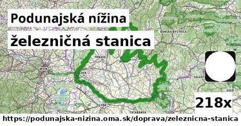 železničná stanica, Podunajská nížina