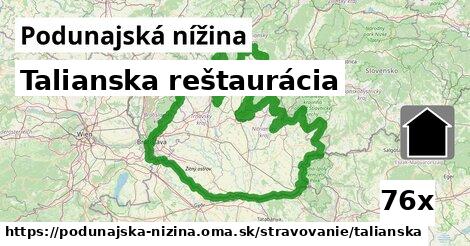 Talianska reštaurácia, Podunajská nížina