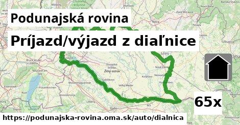 Príjazd/výjazd z diaľnice, Podunajská rovina