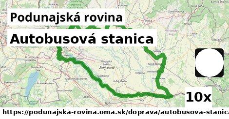 Autobusová stanica, Podunajská rovina