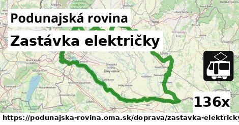 Zastávka električky, Podunajská rovina