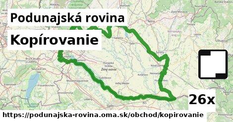 Kopírovanie, Podunajská rovina