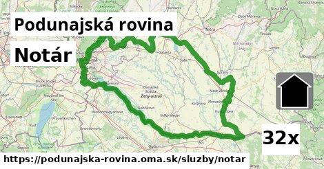 Notár, Podunajská rovina