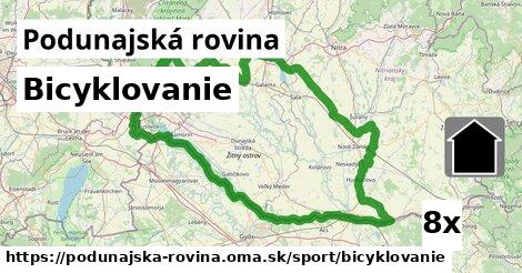 Bicyklovanie, Podunajská rovina