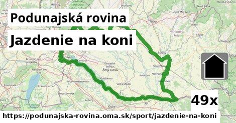 Jazdenie na koni, Podunajská rovina