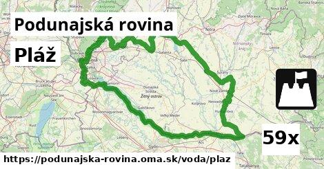 Pláž, Podunajská rovina