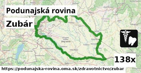 Zubár, Podunajská rovina