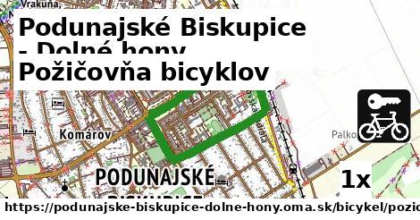 Požičovňa bicyklov, Podunajské Biskupice - Dolné hony
