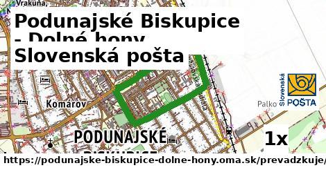 Slovenská pošta, Podunajské Biskupice - Dolné hony