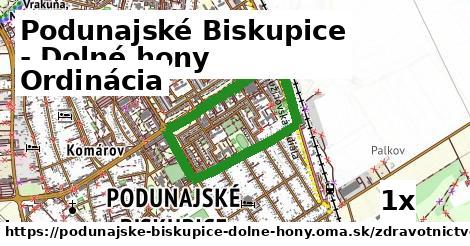 Ordinácia, Podunajské Biskupice - Dolné hony