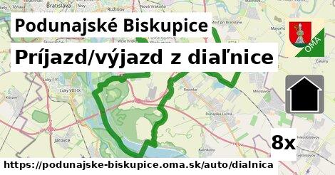 Príjazd/výjazd z diaľnice, Podunajské Biskupice