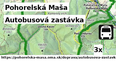 Autobusová zastávka, Pohorelská Maša