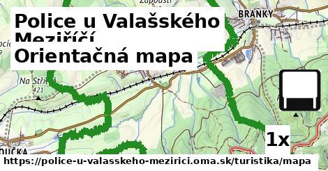 orientačná mapa v Police u Valašského Meziříčí