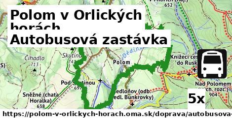 Autobusová zastávka, Polom v Orlických horách