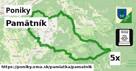 Pamätník, Poniky