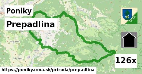 Prepadlina, Poniky