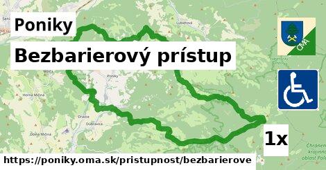 Bezbarierový prístup, Poniky