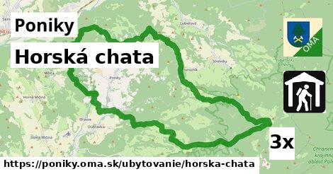 Horská chata, Poniky