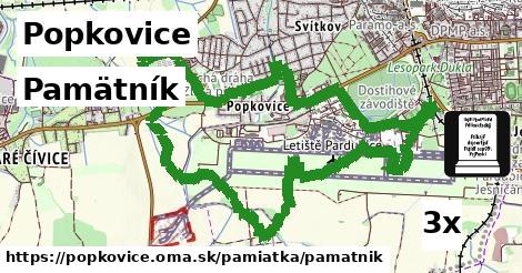 Pamätník, Popkovice