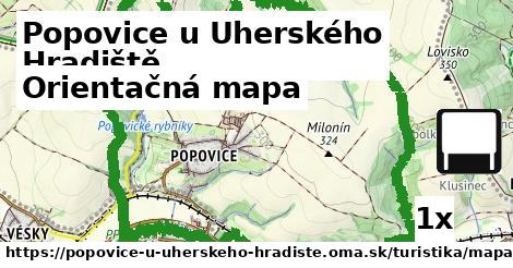 orientačná mapa v Popovice u Uherského Hradiště