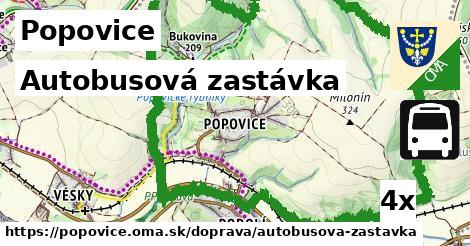 autobusová zastávka v Popovice