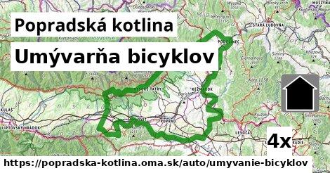 umývarňa bicyklov v Popradská kotlina