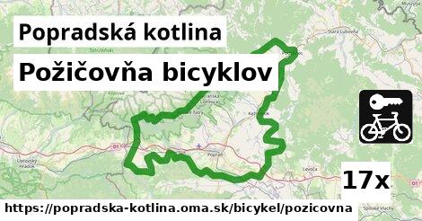 Požičovňa bicyklov, Popradská kotlina