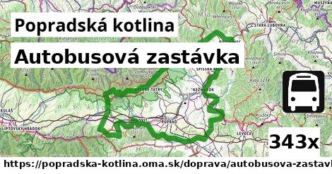 Autobusová zastávka, Popradská kotlina