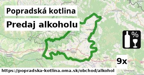 Predaj alkoholu, Popradská kotlina