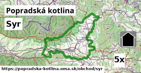 Syr, Popradská kotlina