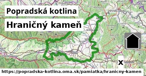Hraničný kameň, Popradská kotlina