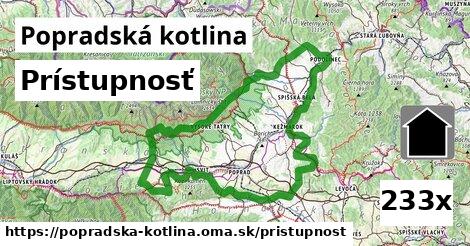 prístupnosť v Popradská kotlina