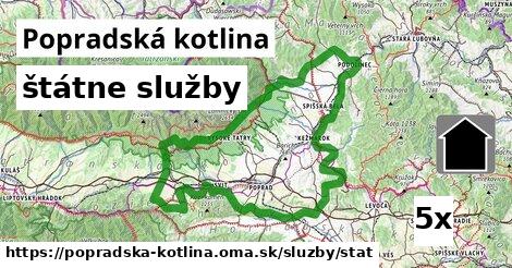 štátne služby, Popradská kotlina