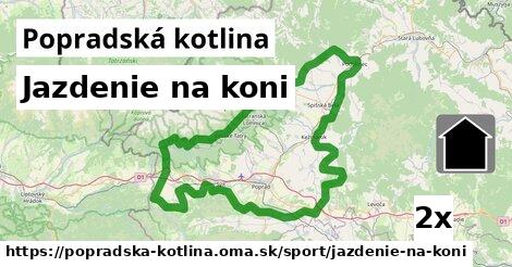 Jazdenie na koni, Popradská kotlina