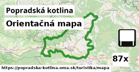 Orientačná mapa, Popradská kotlina